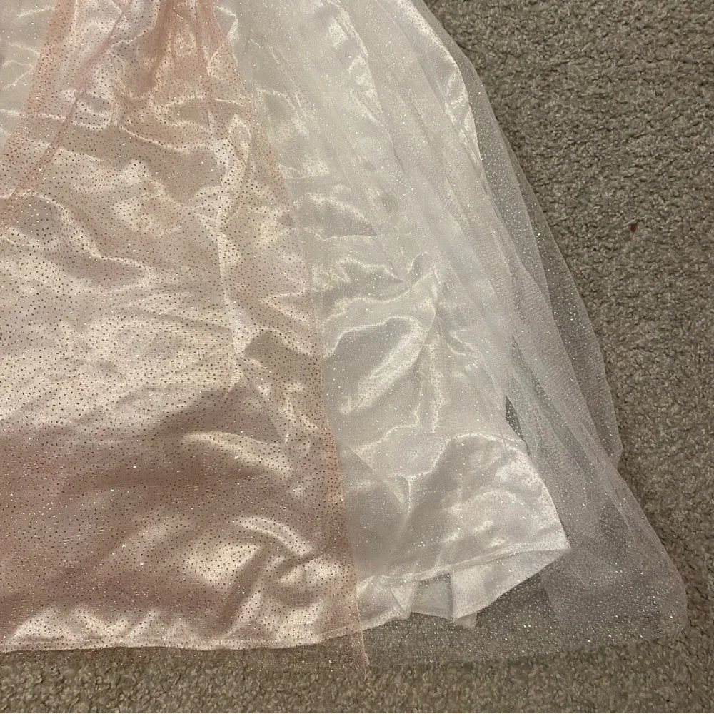Disney Rapunzel Wedding Dress NEW Medium 8-10 White Gold Tulle Play Bride